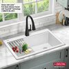 33&rdquo;&nbsp;Granite Composite&nbsp;Workstation Kitchen Sink&nbsp;Drop-In&nbsp;Top Mount Single Bowl with&nbsp;WorkFlow&trade; Ledge and Accessories